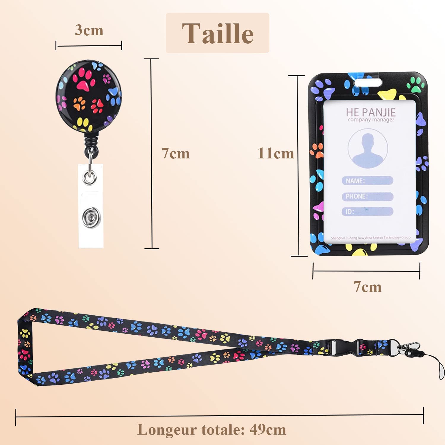 Portabadge Con Cordino Girocollo Regolabile - Per Infermieri, Studenti E Lavoratori - Foto 11