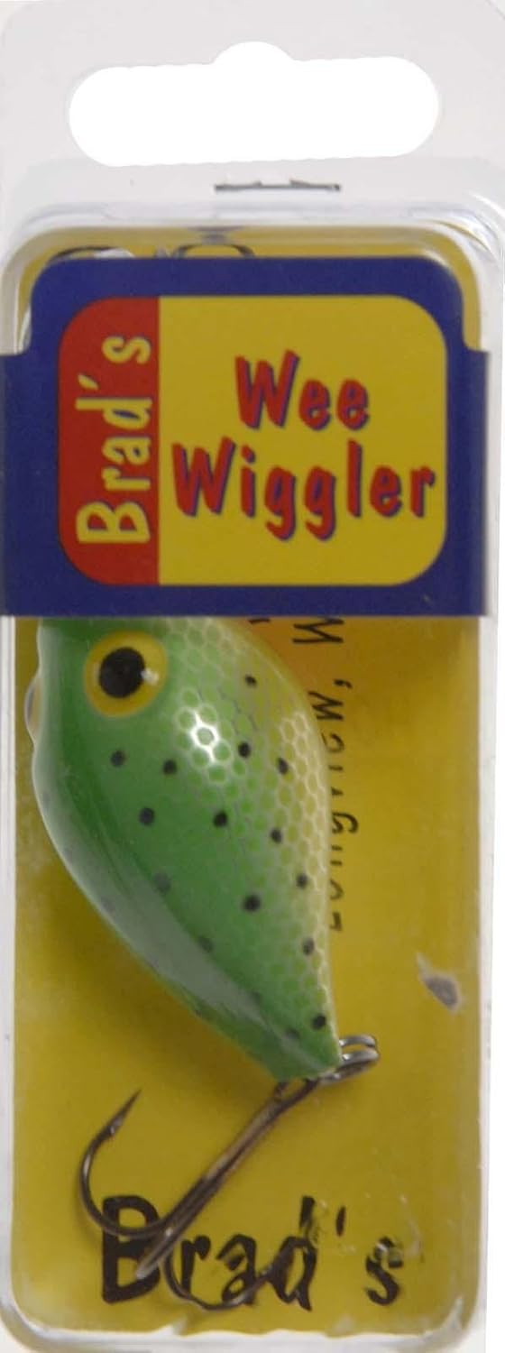 BS Fish BWW135 Brads Wee Wiggler (Green/Speck) Fishing