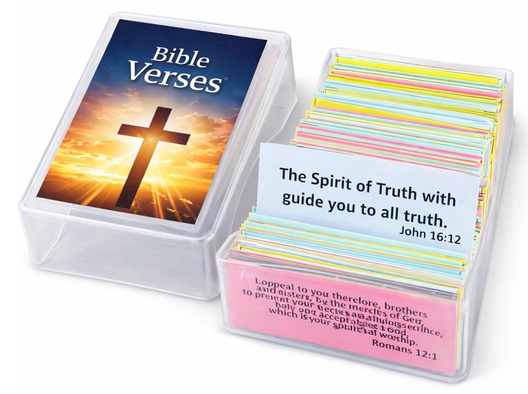 Bible verse Box | Set of 200 cards (English) Bible Quotes for daily Motivation hope Inspiration & Positivity | Promise Box Vachanappetty Word Chest (Pack of 2)-image-25