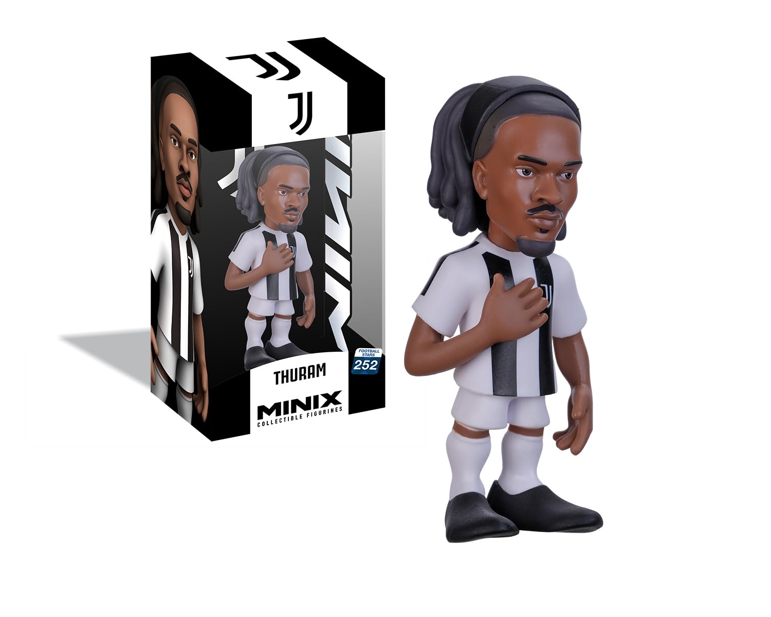 MINIX - Football Stars #252 - Juventus - Khephren Thuram - Collectible Figure 12 cm, White, Black - Image 2