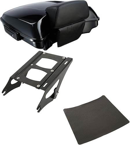 Miniatura 28 de TCMT - Caja de maletero para motocicletas Black Latch Razor con almohadilla de respaldo para Harley Touring 2014-2025 CVO Road King Road Glide