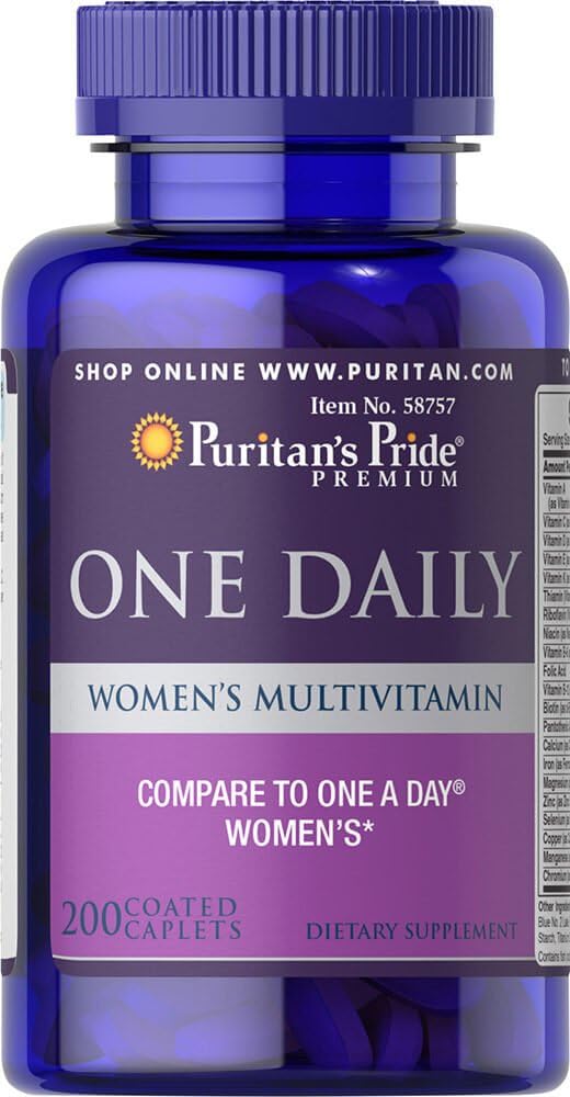 Puritan's PrideOne Daily Women's Multivitamin with Zinc, Supports Immune Health, 200 Count