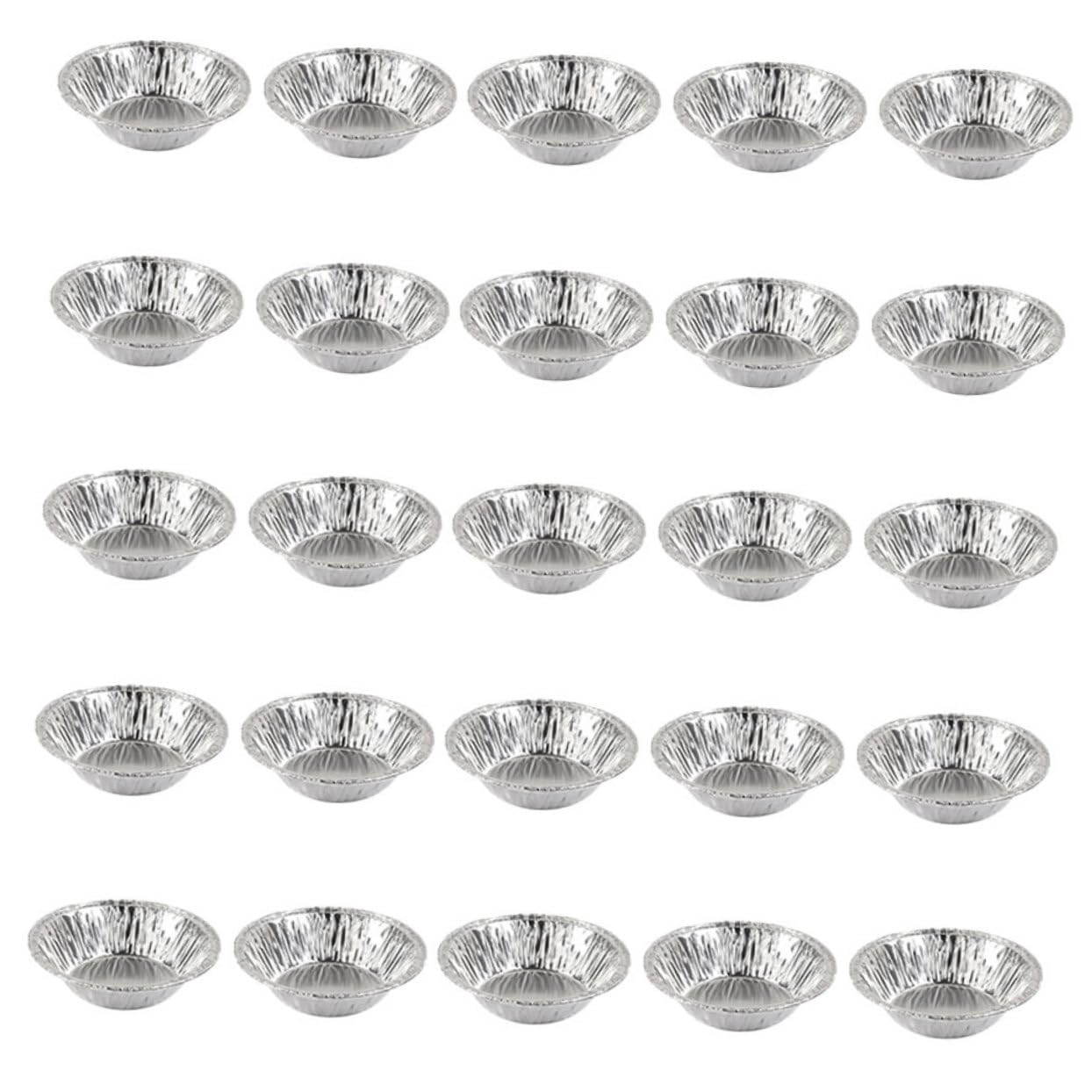 400 Moldes Tartaletas Pequeñas de Papel de Aluminio Plata, Ligeros y Resistentes al Calor, para Hornear Bollería y Dulces, DIY Baking