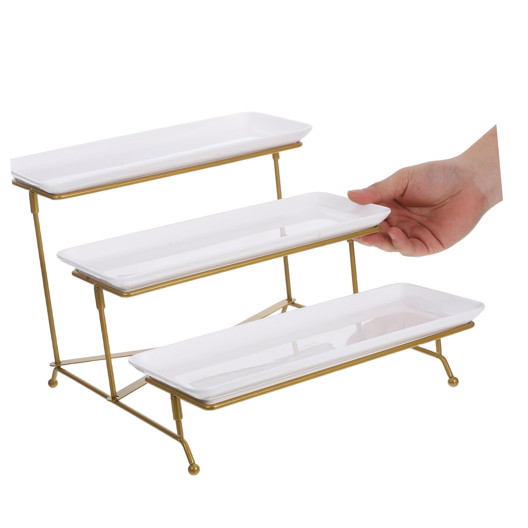 Alzata da dessert bianca per cupcake e piatti, elegante vassoio da portata per feste, buffet e espositori alimentari, perfetto per alzate e vetrine per eventi