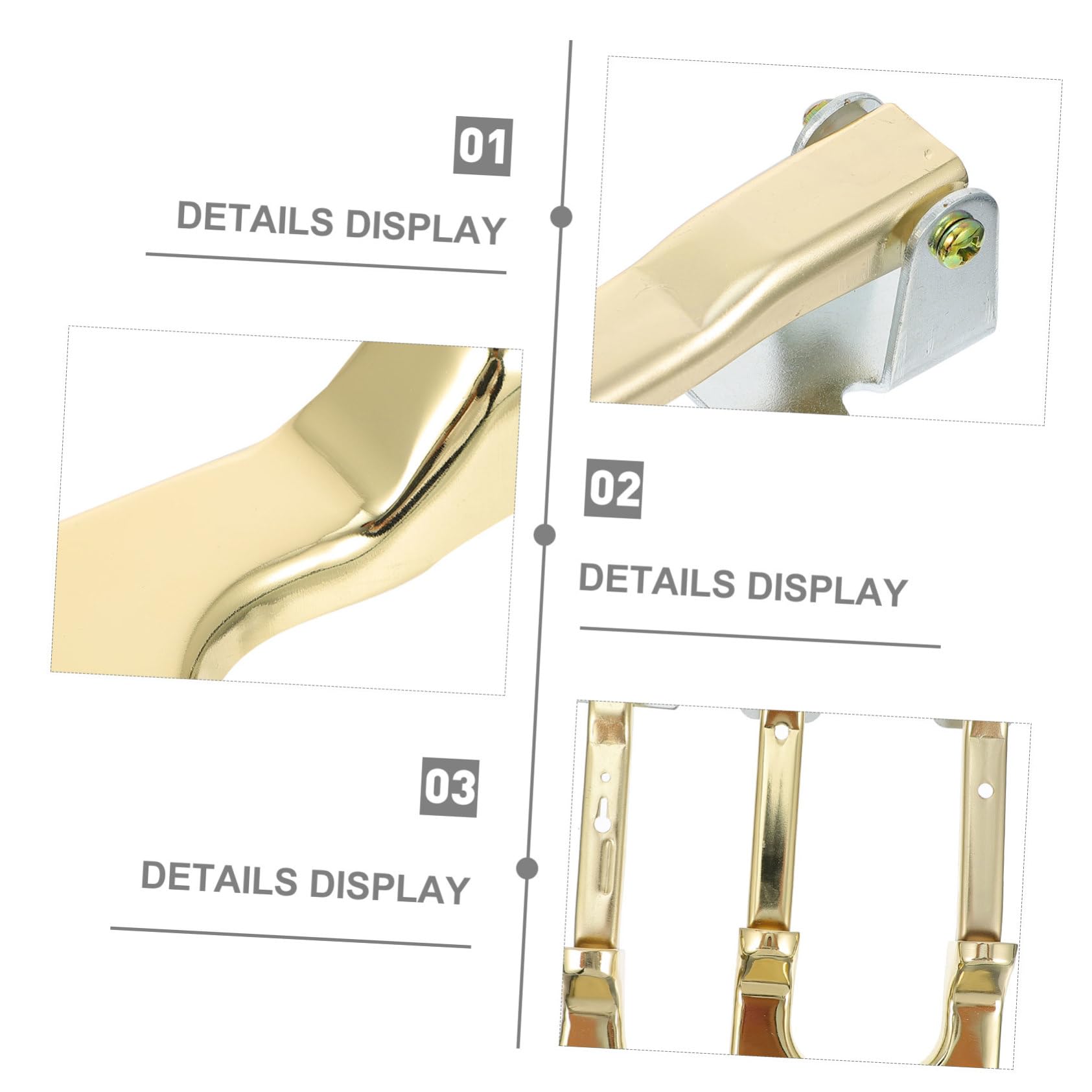 ERINGOGO 3 pezzi Pedali Piano in Metallo Premium per Pianoforte Verticale Accessori Resistente e Design Elegante Pedalini Dorati per Pianisti Professionisti e Appassionati