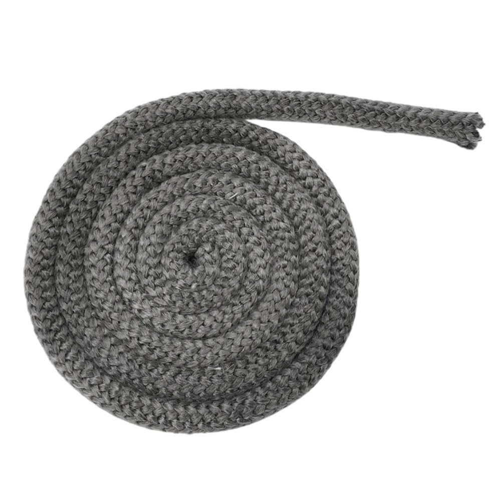 Corda in fibra di vetro per stufe, Guarnizione in corda nera in fibra di vetro 18 mm 20 2 metri intrecciata in grafite a basso attrito | 18mm