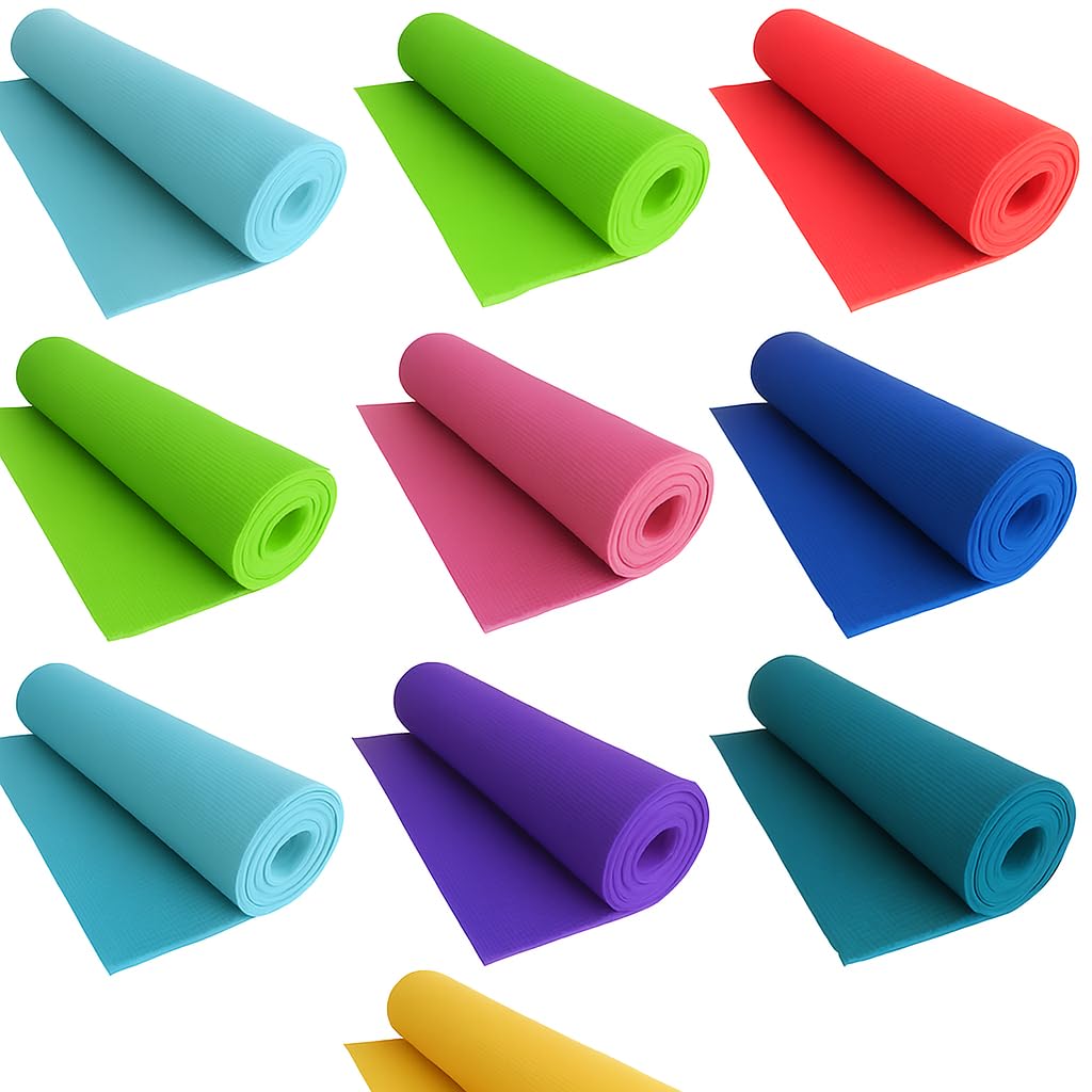 10X Tappetino Yoga Antiscivolo in EVA 173x61 cm – Spessore 4 mm – Materassino Fitness Leggero per Pilates Ginnastica Stretching Allenamento a Terra Casa Palestra