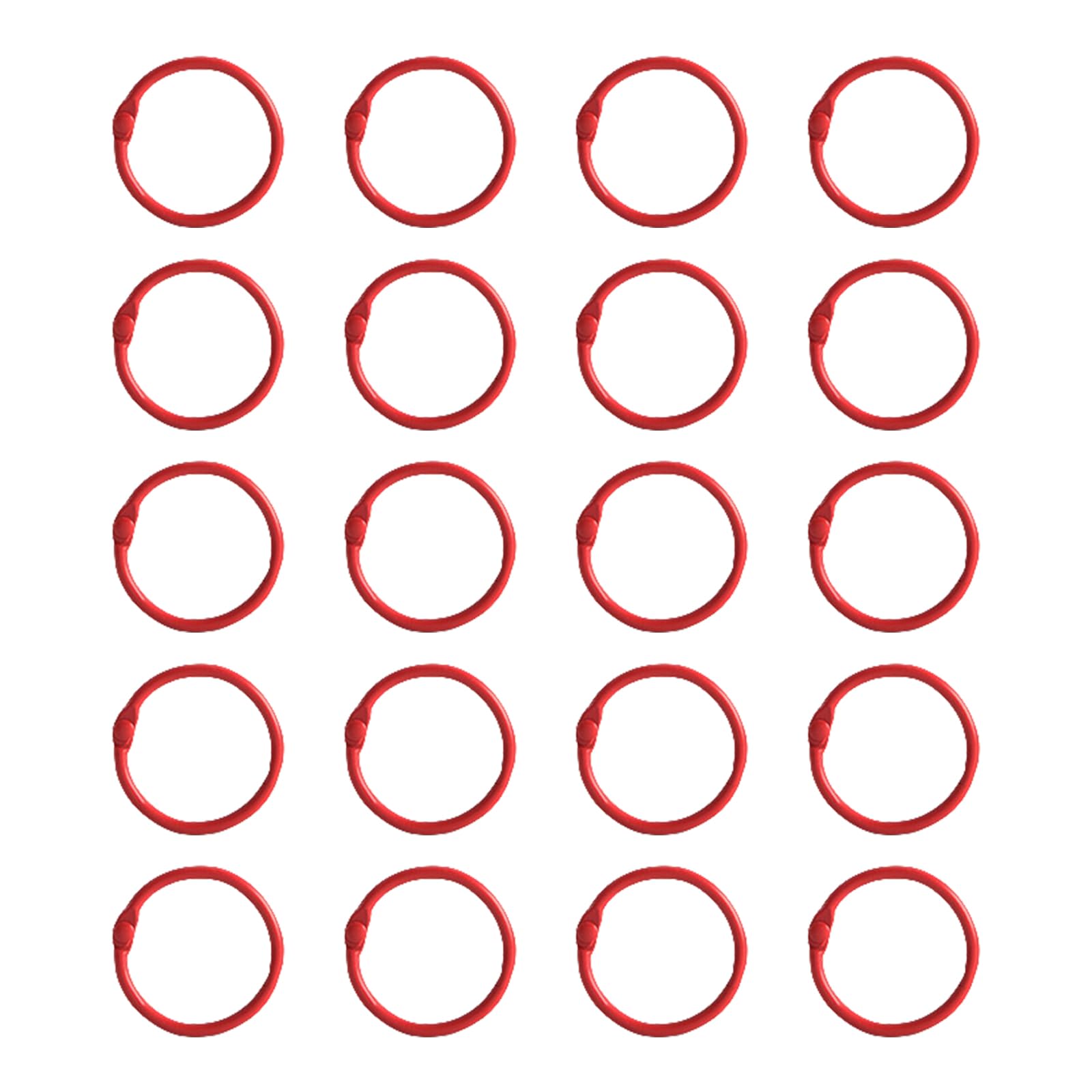 Xjdzineq 20 Pcs Metal Binder Rings 25mm Bookbinding Book for Organizing Paper Cards Scrapbooks