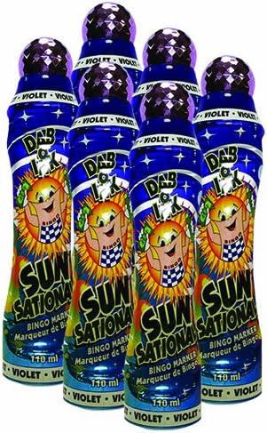 Sunsational Paquete de seis bingo Dauber violeta de 4 oz