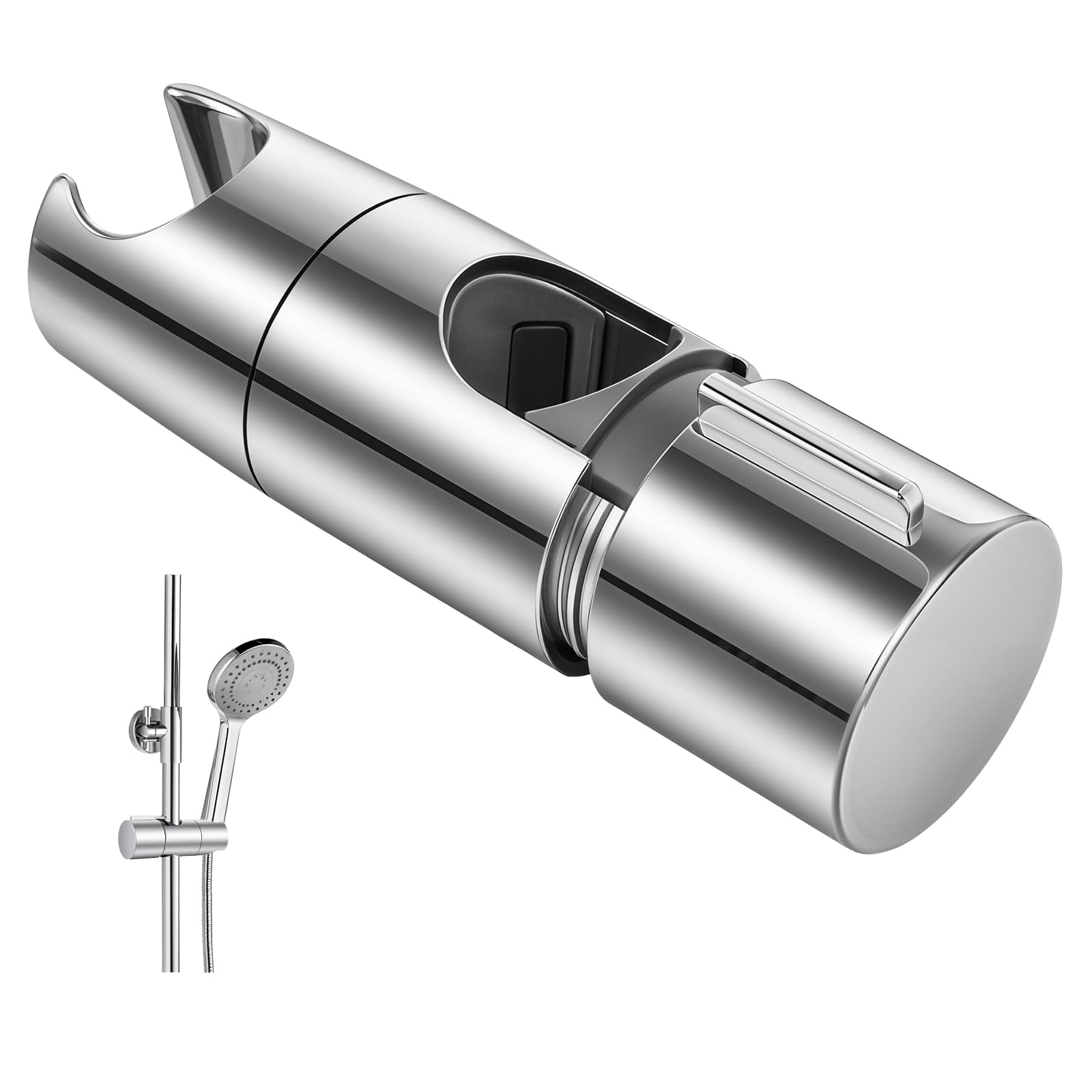 URAQT Universale Supporto Soffione Doccia, Supporto Doccia Regolabile a 360°, Rimovibile Supportos per Doccias Adatto per Asta Doccia da Diametro 18-25 mm, Universale Doccias Supportos Accessori Bagno