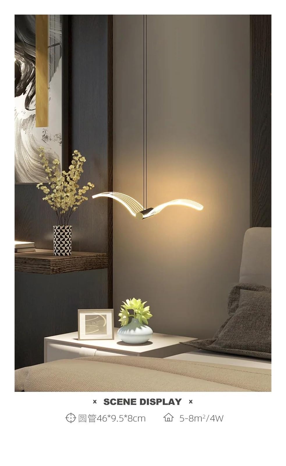 Mon LED Minimalista Chlier per Front Desk Gabbiano Design nt Luce per Ristoranti & Negozi Creativo Personali Lampada 46 centimetri Lunghezza Cassiere Contatore Illuminazione