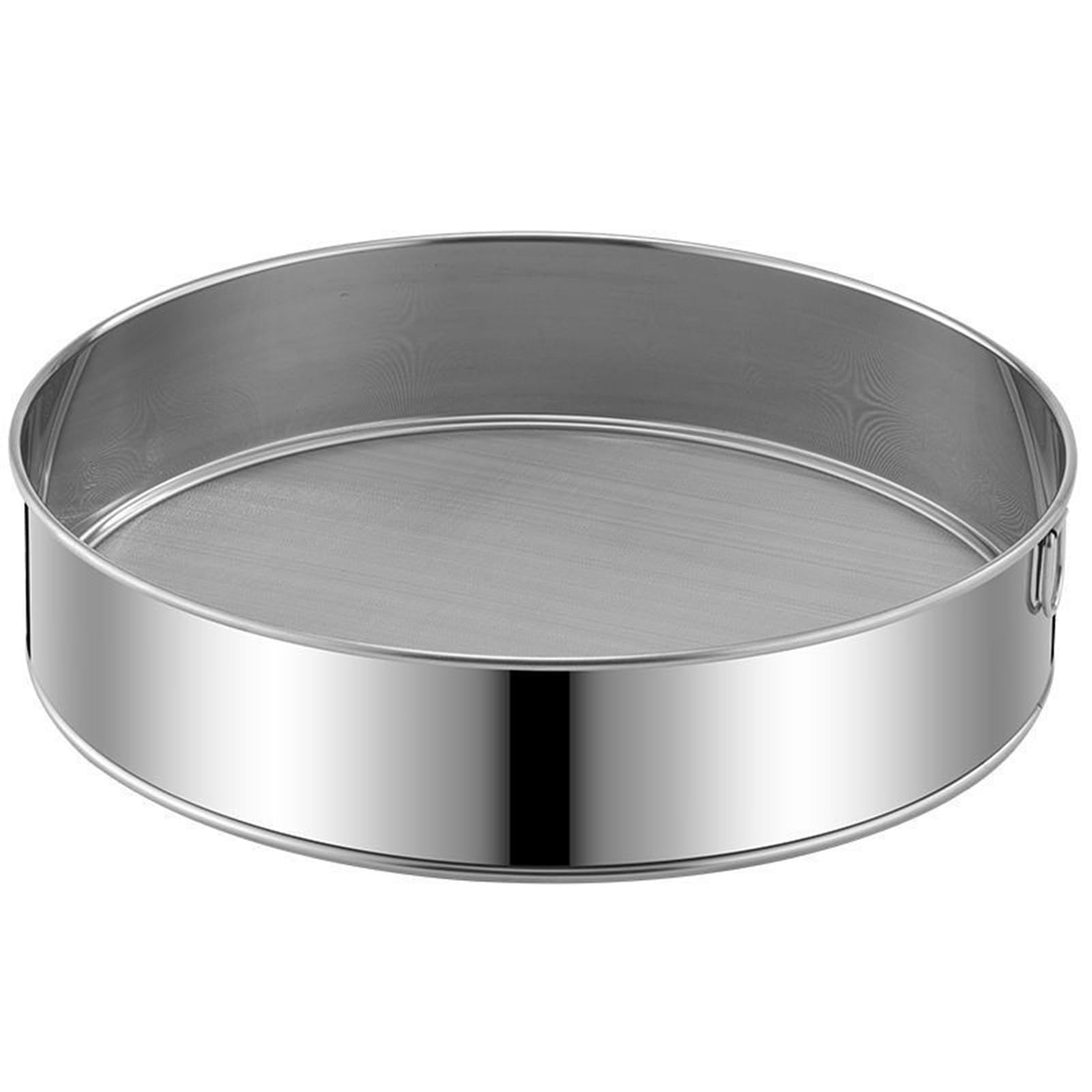 Juego de 4 coladores de harina de acero inoxidable de 15/20/25/30 cm, coladores de harina de alta precisión, 60 coladores de alimentos, colador duradero para hornear y cocinar