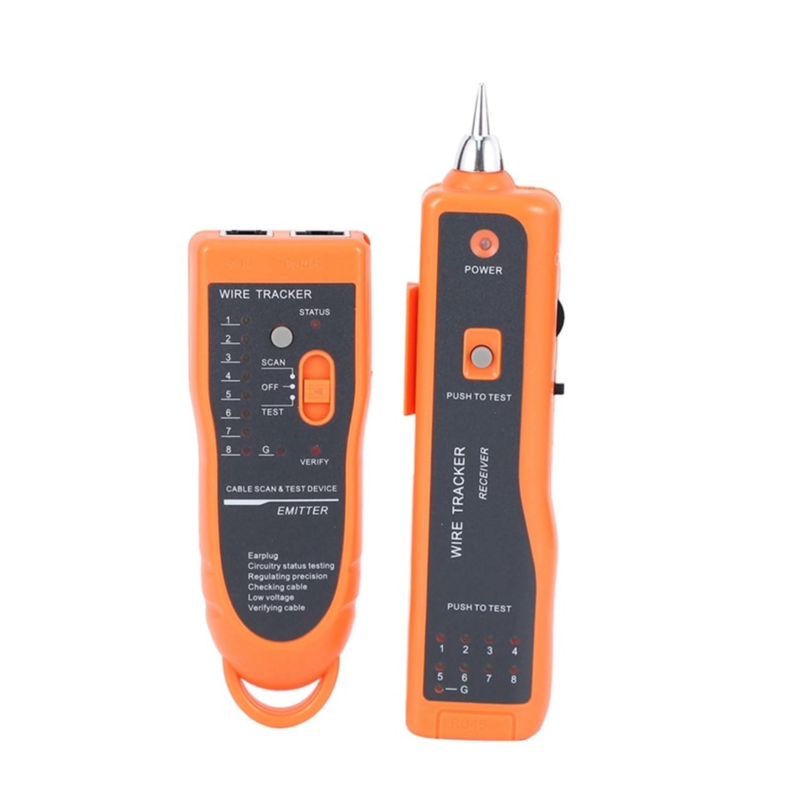 CVFRDD Utp Stp Cat5 Cat6 Rj45 Lan Network Cable Tester Line Finder Rj11 Telephone Wire Tracker Tracer Diagnose Tone Kit Xq-350