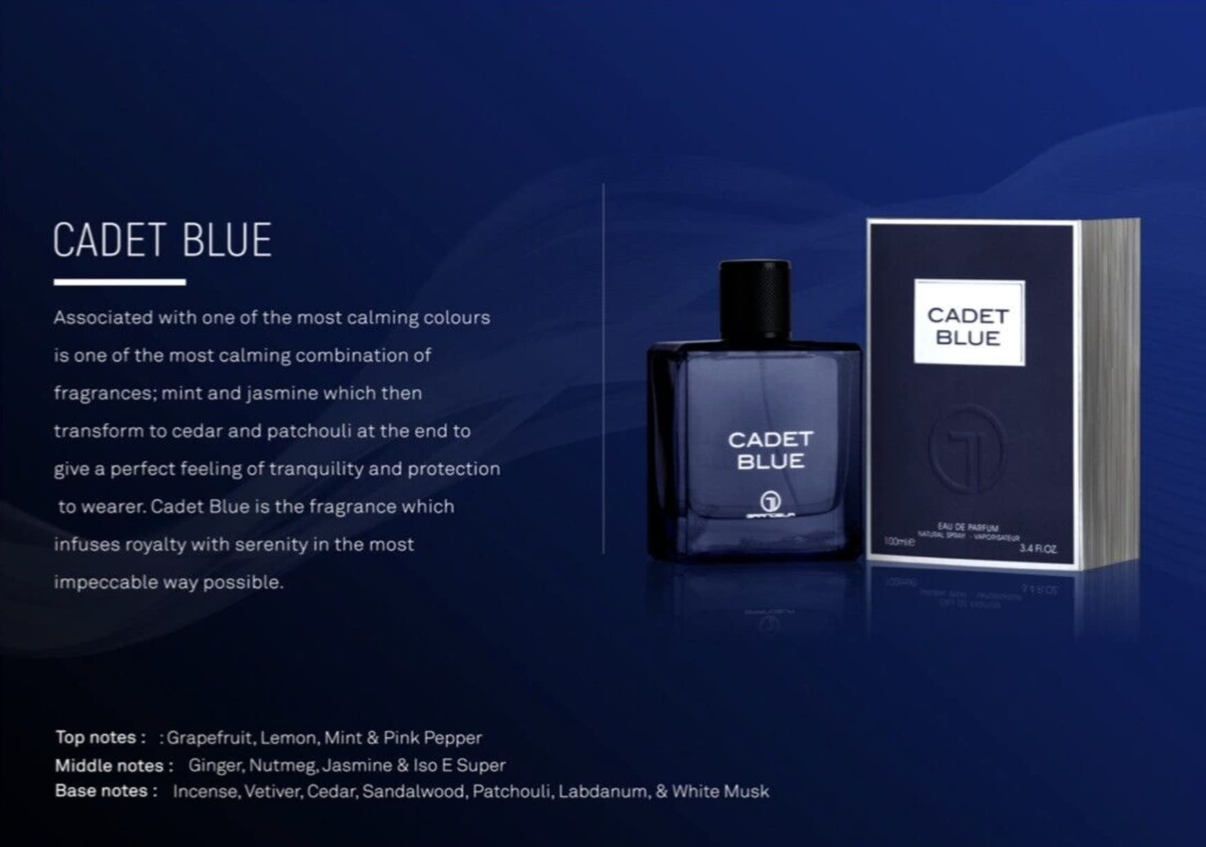 Amazon.com: Cadete Azul 3.4 oz EDP : Belleza y Cuidado Personal