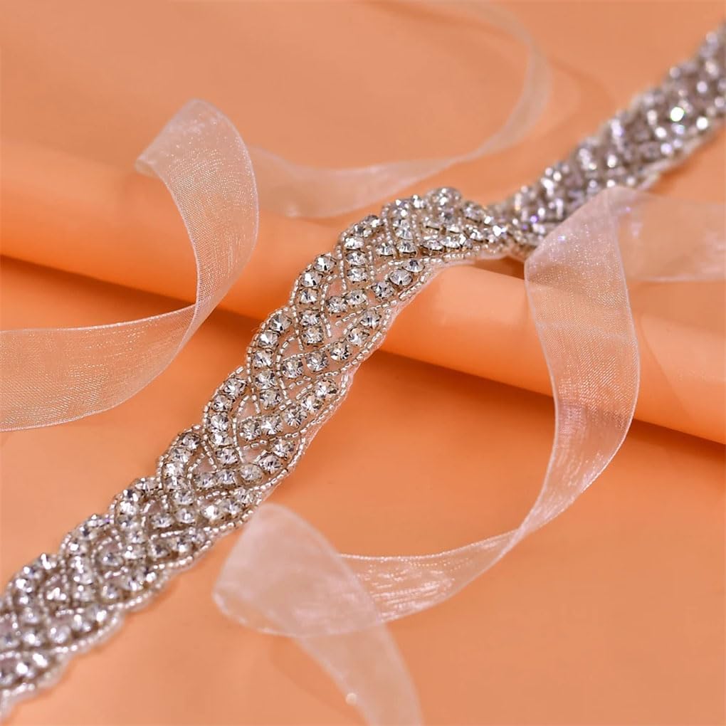 DBFBDTU Cinturón de boda para mujer, cinta de diamantes de imitación, cinturón formal para vestido