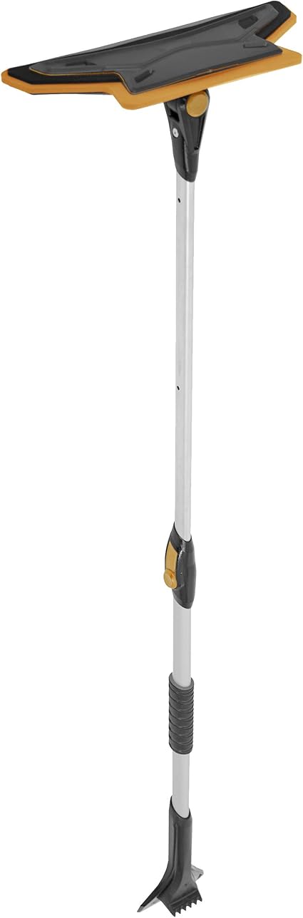 Review True Temper ABTT5212 Telescoping Scratch-Free Snow Brush with End Scraper and Cushioned Grip, 52-Inch
