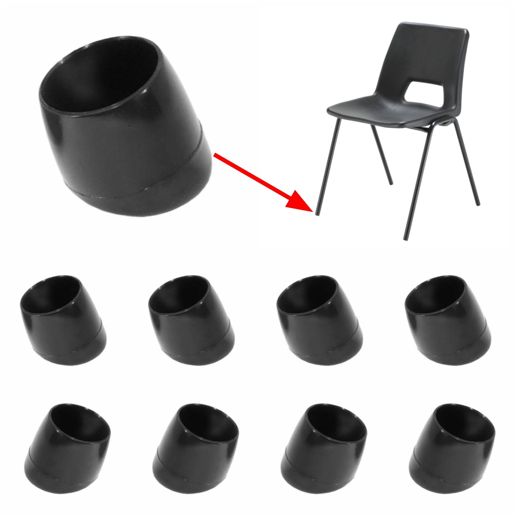 SP13: 3/4″ O.D. Round Angled Chair Feet / Round Angled Chair Inserts - Foto 6