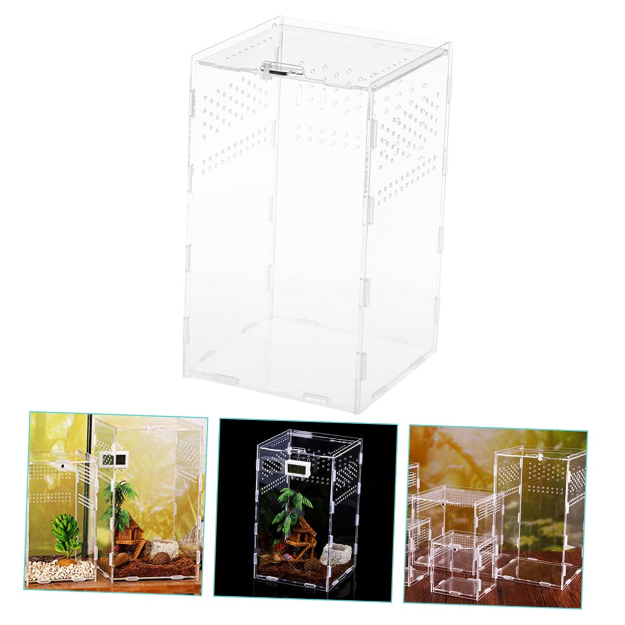 DOITOOL Kit Terrario per Rettili Nido per Rettili Contenitori Creativi Accessori per Terrari Trasportino per