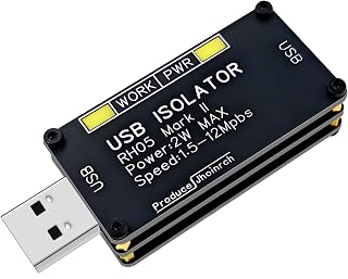 USB Isolator Onboard ADUM3160 Chip 2W/400mA 5V Regulated Power Supply Supports 12Mbps Full-Speed Only and 1.5KV Voltage Isolation