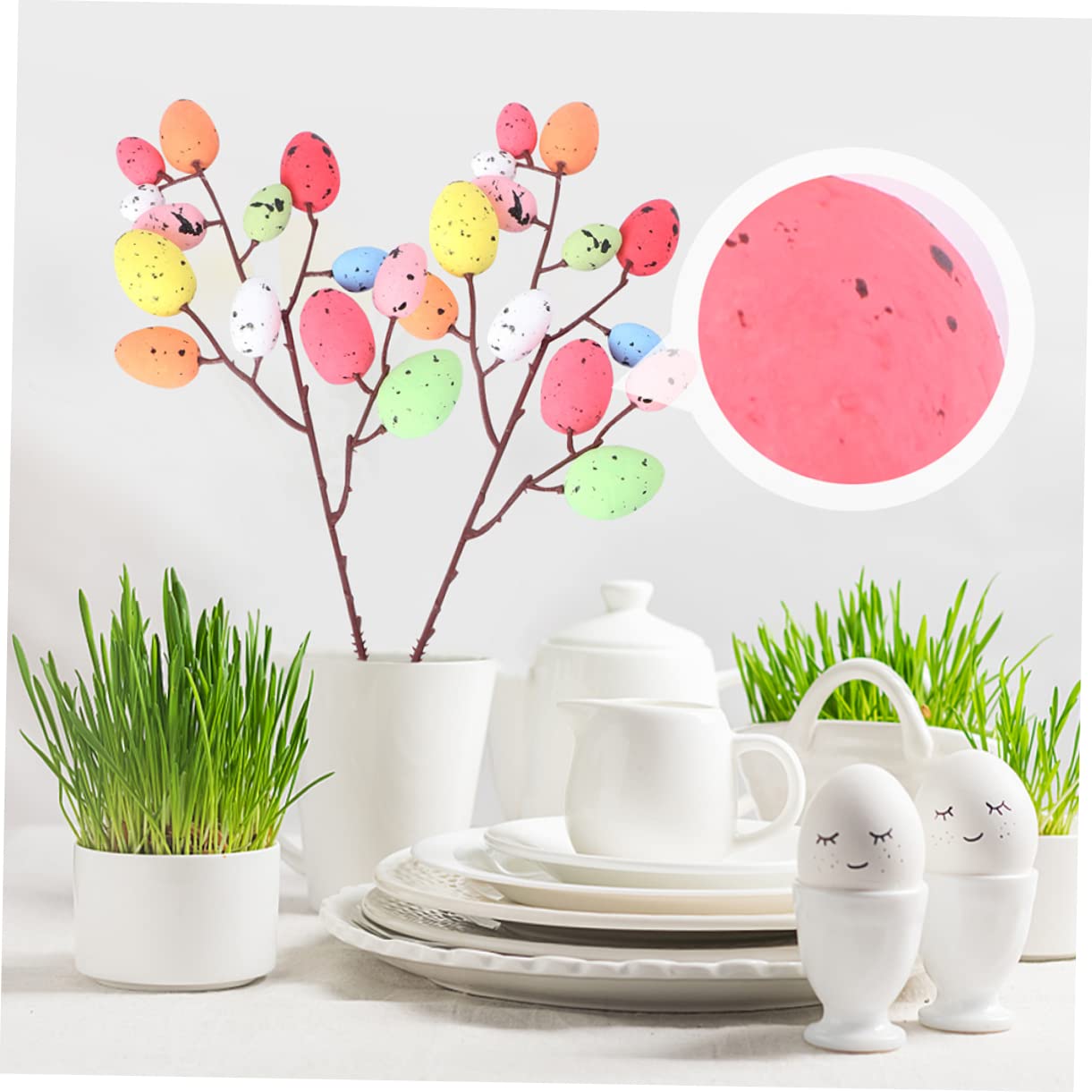 Abaodam 3 Set 6 Pz Talee Pasquali Di Fiori Di Pasqua Decorazioni Per Feste Di Pasqua Primaverili Plettri Per Ghirlande Pasquali Molla Cestino Composizione Floreale Ramo Schiuma