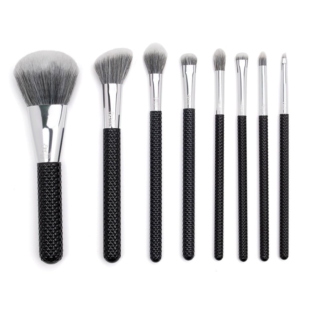 MODA Studio Glam 8pc Makeup Brush Set, Full Face & Eye, Vegan