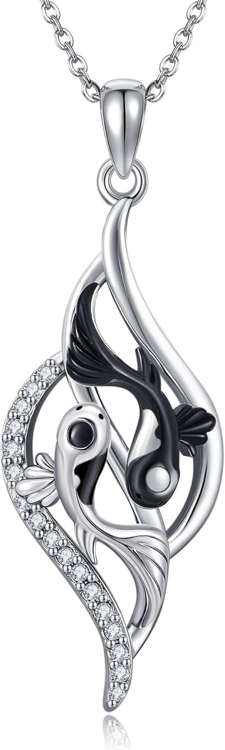 MONGAS Comedy and Tragedy Masks/Spoon/Raccoon/Skull/Firefly/Mushroom/Mom/Phantom of The Opera/Fish Necklace Sterling Silver Mustard Seed Jewelry for Women