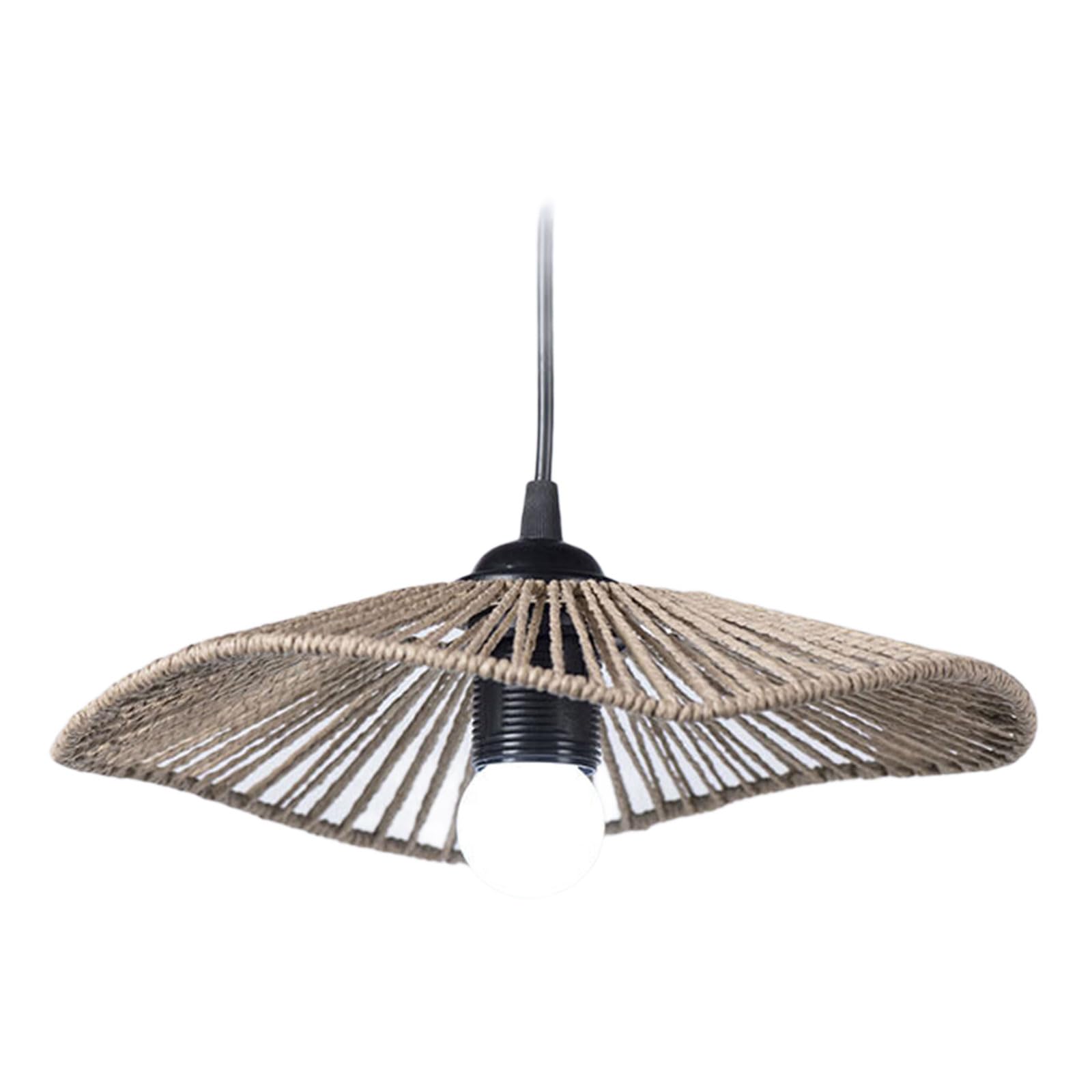 Kfwfuaee Yellow Practical Hand Woven Lampshade Easy Install Ceiling Shade Paper Rope Paper Texture