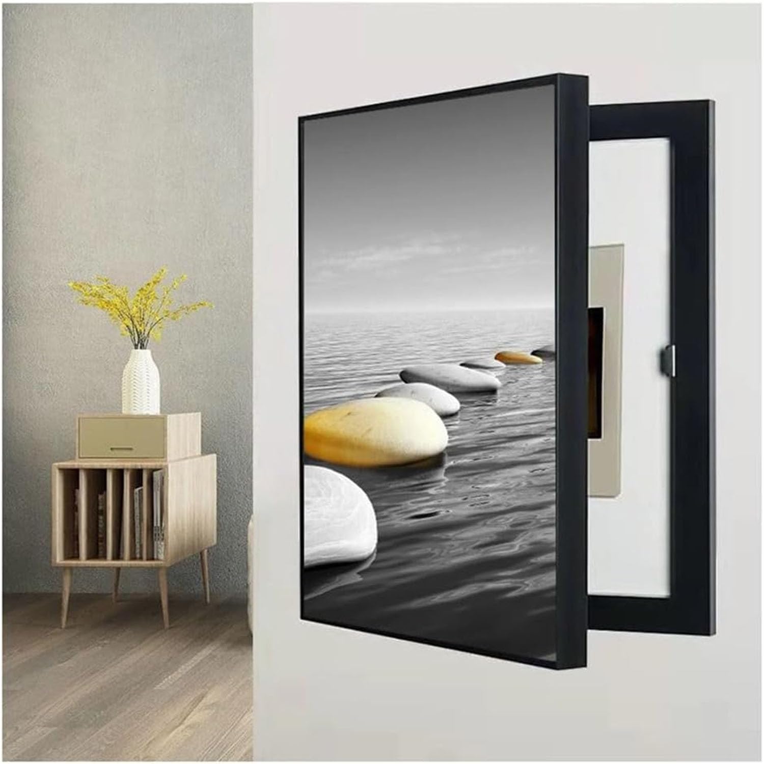 Wall Mounted Electrical Panel Hide Cover Decorative Fuse Box Cover Cabinet Electric Meter Box Decorative Artwork for Home Wall Decoration,001,30x40cm