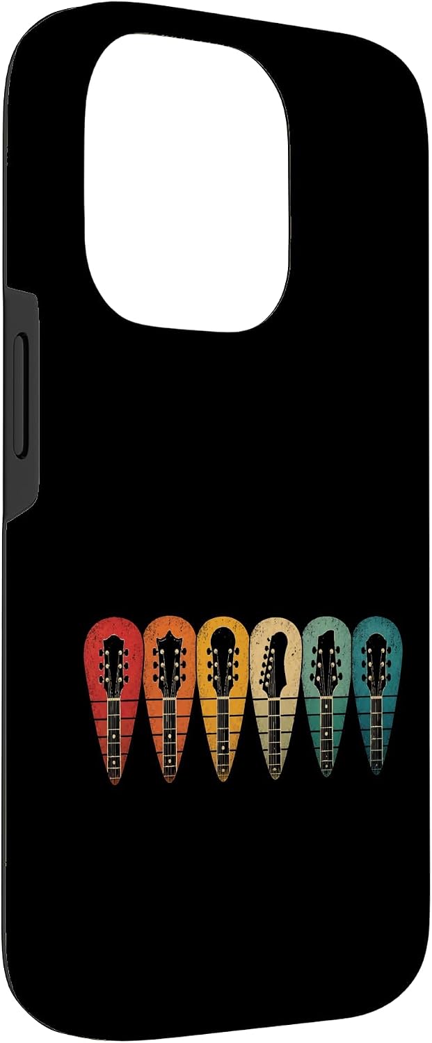 Guitar Retro Sunset Silhouette Guitarist Player Music Gift Case for iPhone 14 Pro image 3