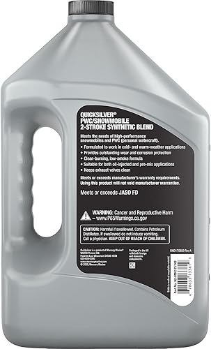 Miniatura 5 de Quicksilver 8M0166406 Aceite de motor PWCmoto de nieve de 2 tiempos - Mezcla sintética premium - 1 cuarto de galón