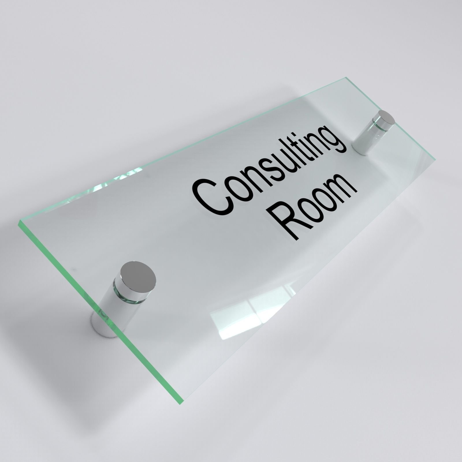 Office Door Wall House Number Sign Plaque- Quality Glass Effect Acrylic Perspex (Consulting Room)
