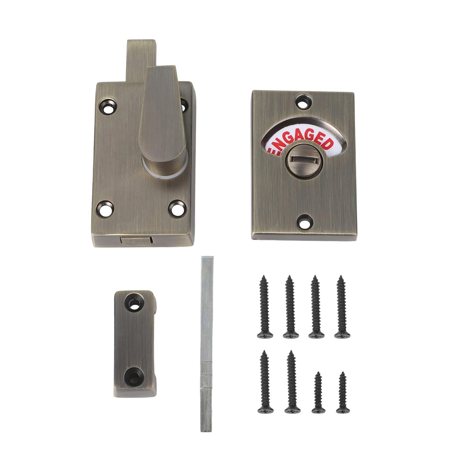 Bojhgo One Color Wc Door Lock Bathroom Privacy Toilet Indicator Bolt Anti-Theft Bronze Zinc Alloy For