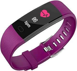 HOUKAI Activity Tracker Watch with Heart Rate Blood Pressure Monitor Waterproof Smart Bracelet Wrist Band with Step Calorie Counter Pedometer Watch for Kids Women Men,Purple (Color : Purple)