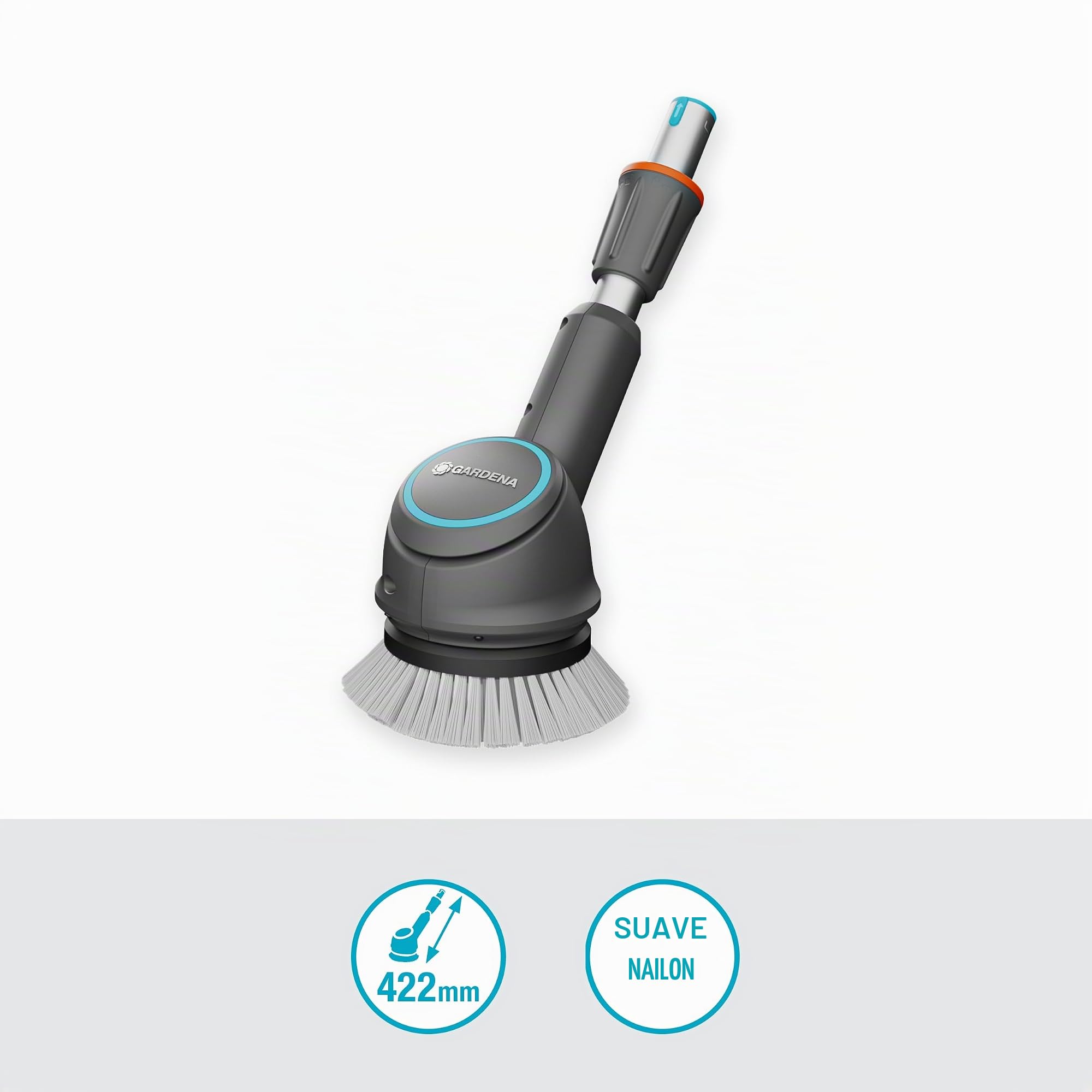 Gardena Cepillo de Disco Accesorio para AquaBrush: Accesorio de Limpieza y extensión para multilimpiador de batería (14840, 14841, 14842), Lavado Delicado de Superficies sensibles (14846-20)