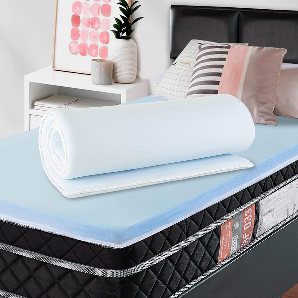 Pillow Top Solteiro 4cm de Espuma Viscoelástica Gel Sense Macio