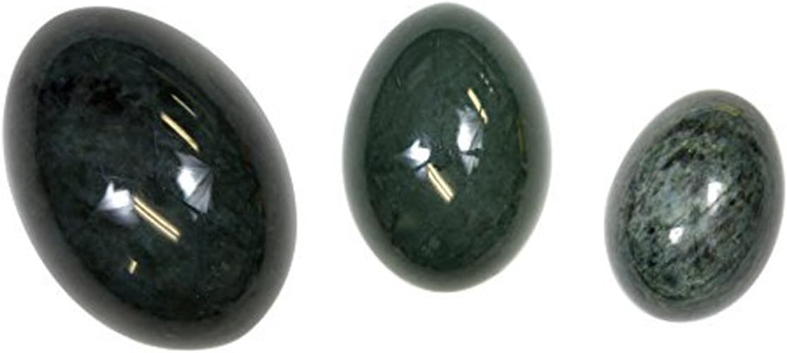 Nephrite Jade Yoni Eggs| Medium, Drilled | Jade Eggs | Yoni Eggs | Vaginal Weight