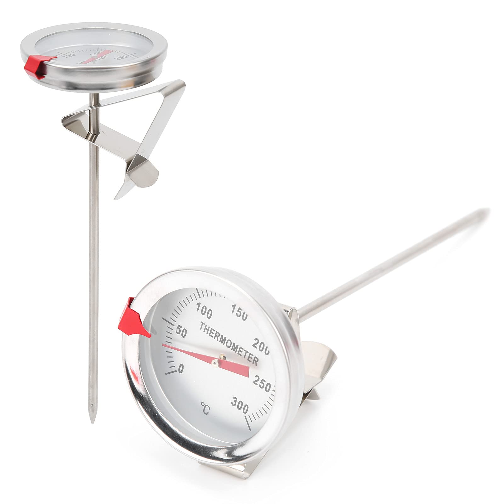 Termómetro para Freír con Dial de 5 cm, Rango 50-300°C, Medir Aceite y Comida Caliente