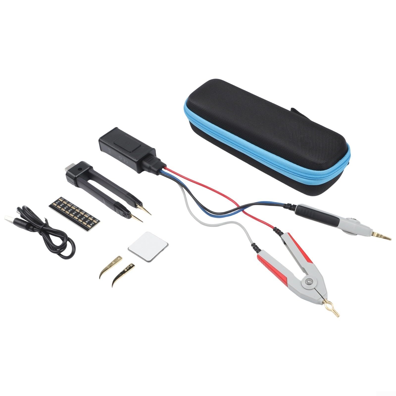 LCR-Messgerät LCR-ST2 Mit Klemmzange Für SMD, 2-in-1 Digital LCR ESR Tester Mit 1,47-Zoll Farbdisplay, Messung Von R/C/L/Diode Bis 30V, 5 Frequenzen 100Hz-100kHz, Scan-Funktion, 300MAh Für Akku, Typ-C