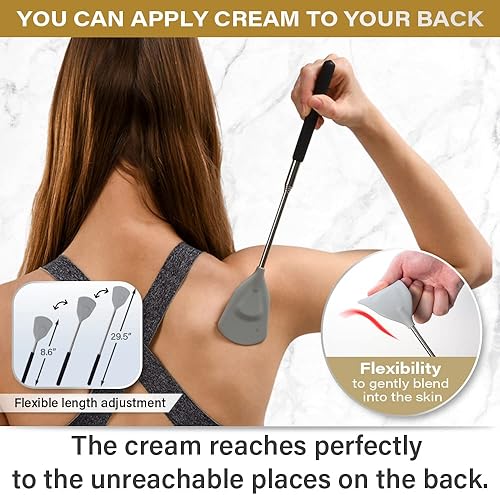 Miniatura 2 de ROUNDS Aplicador de crema para espalda telescópica palo para loción ungüento corporal aceite medicina pies