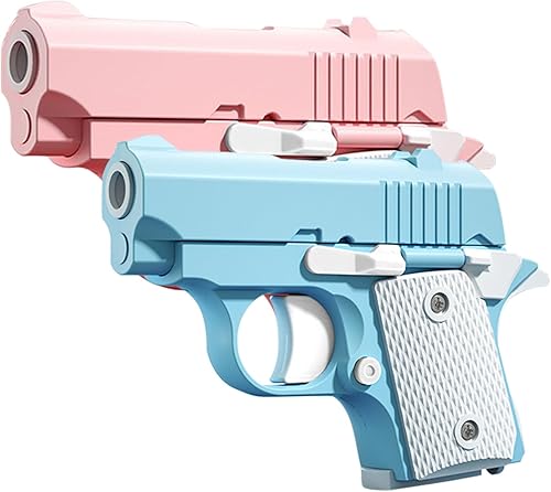 Miniatura 16 de Juguete antiestrés para adultos, mini pistola pequeña impresa en 3D 1911, un juguete para aliviar el estrés adecuado para aliviar el TDAH y la Rosa