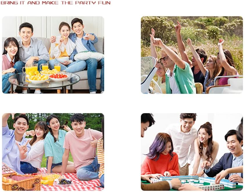 Miniatura 5 de Hot Mini Mahjong Tiles 20MM, juego clásico de mahjong chino pequeño juego de mesa para 4 jugadores, juego de 144 piezas Mahjong con estuche de viaje