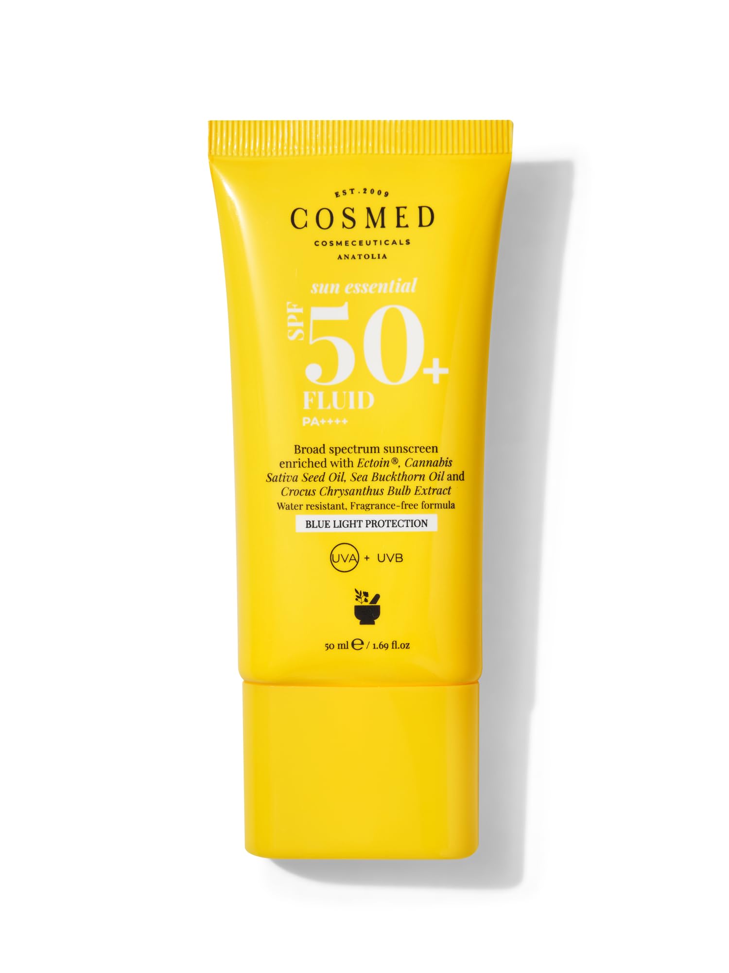 Cosmed Fluid SPF 50 Tüm Cilt Tipleri için Yüz Güneş Kremi Yeni Nesil Filtreler