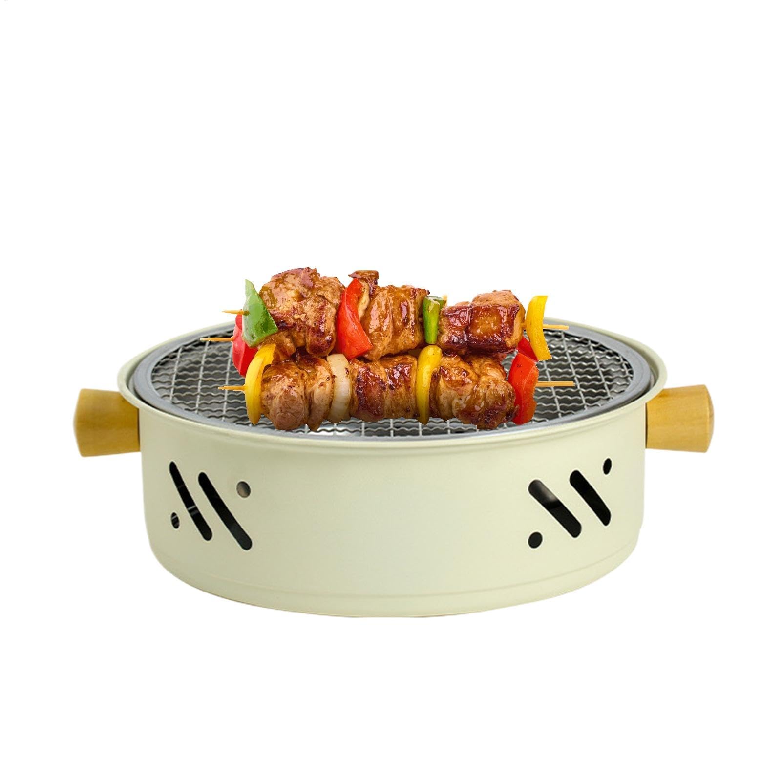 Parrilla eléctrica portátil de carbón sin humo, barbacoa para el hogar, camping y al aire libre, parrilla coreana antiadherente, diseño compacto para un fácil uso y limpieza