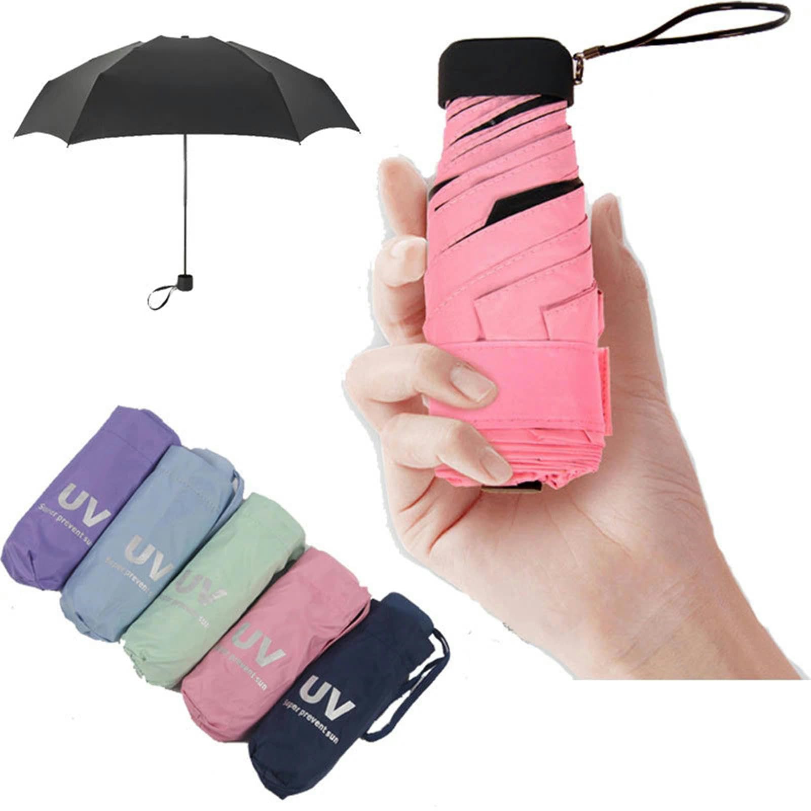 TEidea Parasol kompaktowy mini kieszonkowy składany parasol, unisex, wiatroszczelny i wodoodporny, przenośny parasol podróżny