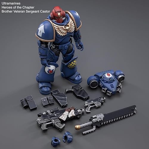Miniatura 2 de HUAXI DARK FUENTE (HAINAN) TECH Joy Juguete Warhammer Brother Vet SGT Castor 1/18 FIG