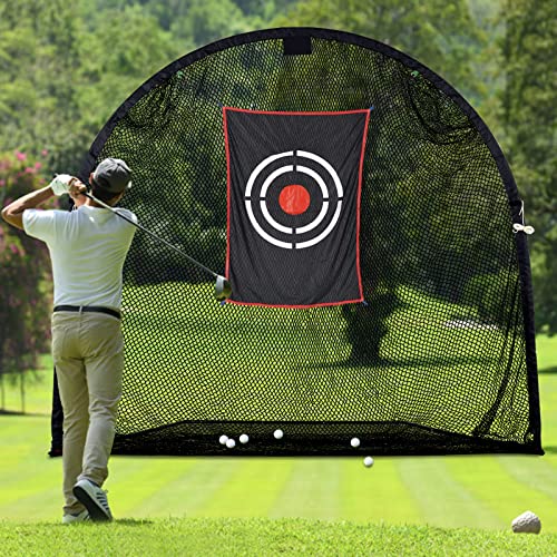 Golf Practice Hitting Nets For Backyard Driving Indoor Use Heavy Duty Practice Golf Driving Nets For Backyard Premium Portable Golf Impact Nets With Frame And Net For Kids Men 7X7 Ft #TOP1