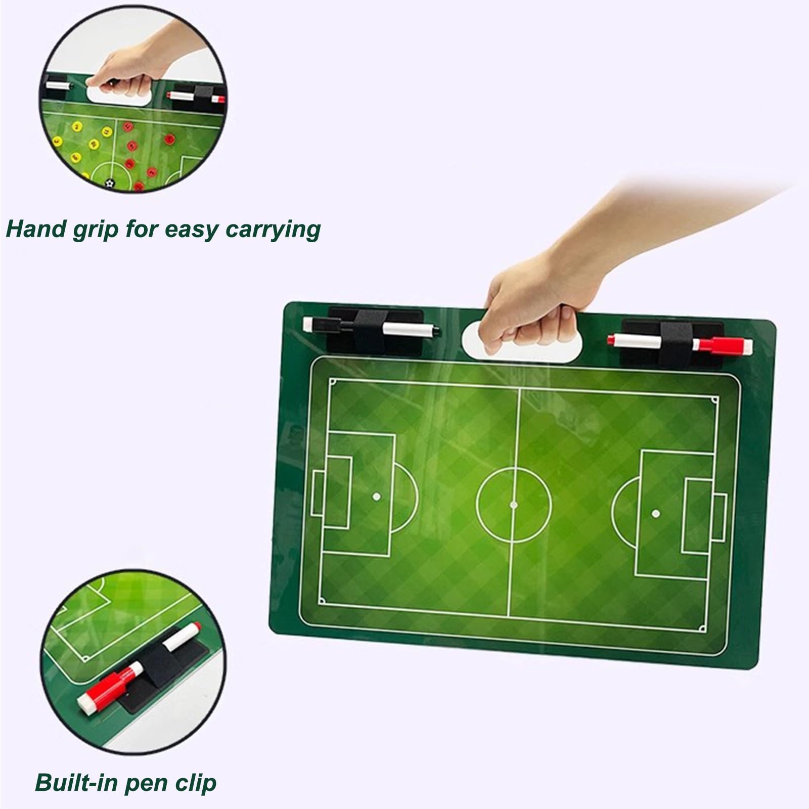 Taktiktafel Fußball, Trainermappe Fußball, Taktikmappe Fußball, Taktiktafel Fußball Zubehör, Fussball Coach Board, Handball Trainer Taktikbrett, Geschenk für Trainer, Passend für Football