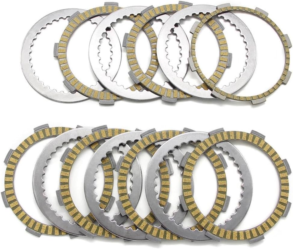 Clutch Friction Disc Plates Compatible With Motorcycle Models CB250 Hornets 250 CBR250 MC19 MC22 VTZ250 H J K VT250 Magna 250 FL Spada Castec VTR250 VTR Aftermarket Replacement