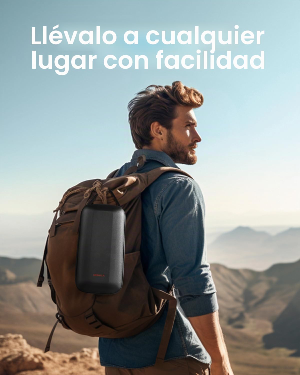 NEBULA Capsule 3 Laser Funda de Viaje Oficial, Poliéster Impermeable con Adaptador y Mando