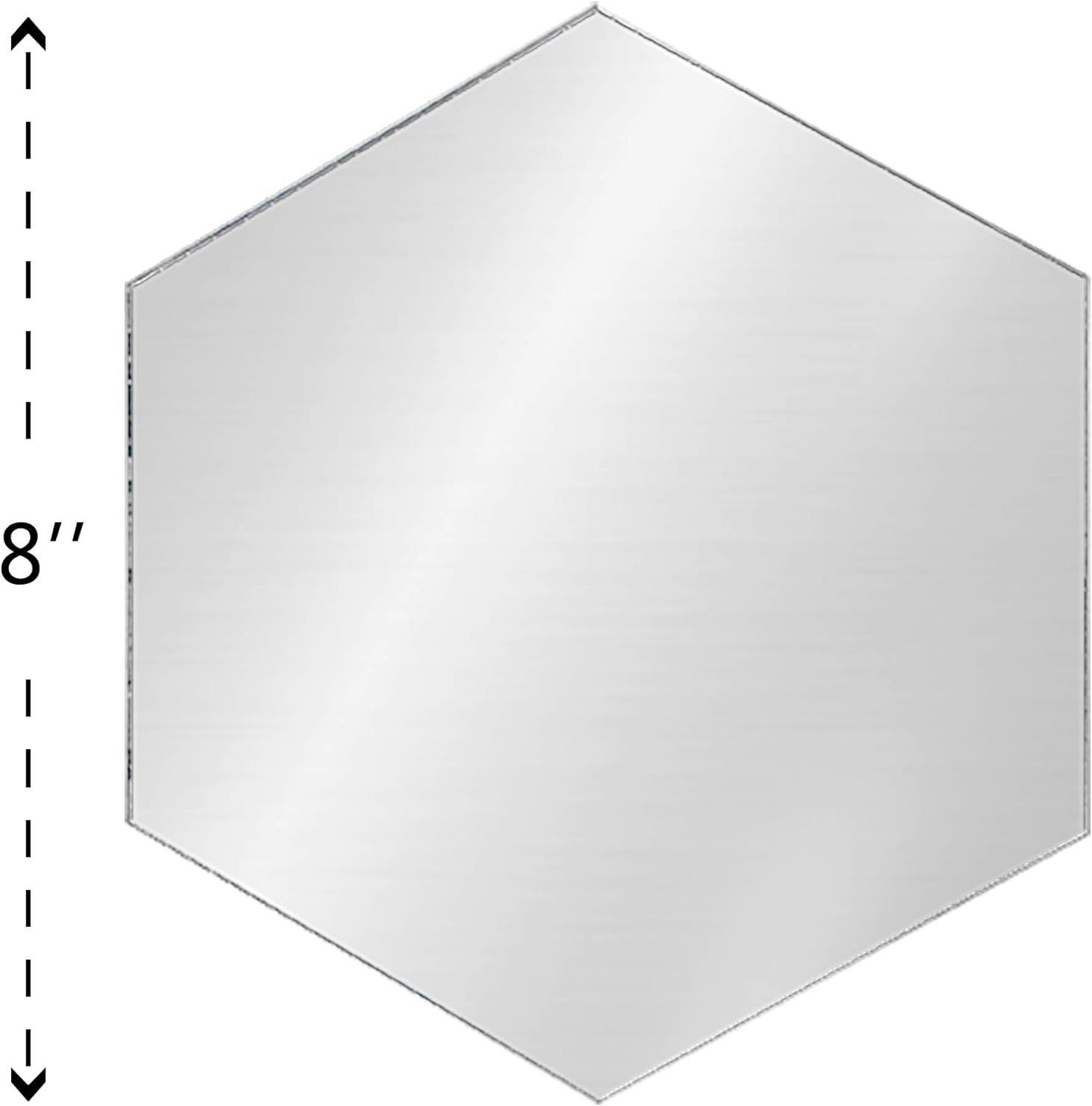 Marketing Holders 5 Pack Hexagon Mirror 8" Reflective Acrylic Tile 0.118" Thick Safer Than Glass for Home Decor DIY Crafts Special Event